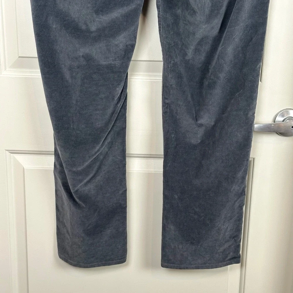 Proper Cloth Mens Corduroy Pants Gray Casual Straight Leg Trousers 41